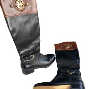 Michael Kors Black and Brown Women's Boots